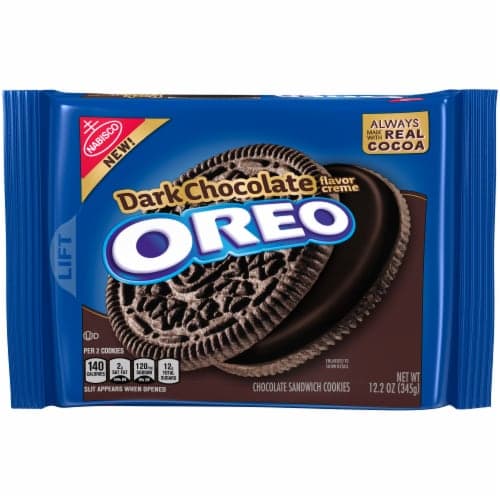 Oreo Sandwich Cookies, Dark Chocolate Flavor Creme