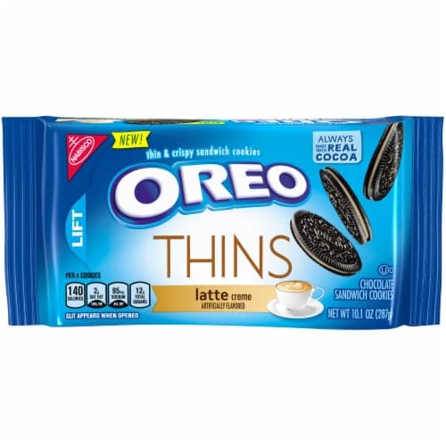 Nabisco Oreo Thins Latte Creme Chocolate Sandwich Cookies