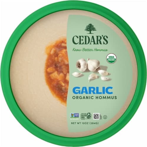 Cedars Hommus Organic Garlic Tub