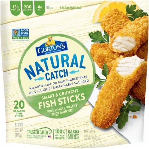 Gorton'S Smart & Crunchy Fish Sticks, 100% Wild-Caught Alaska Pollock