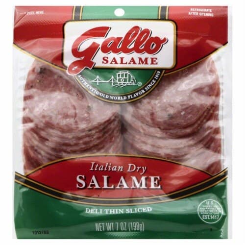 Gallo, Salame, Italian Dry, Deli Thin Sliced, Fresh Puff