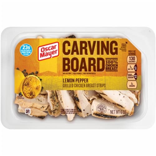 Oscar Mayer Carving Board Chicken Breast Strips, Lemon Pepper, Grilled
