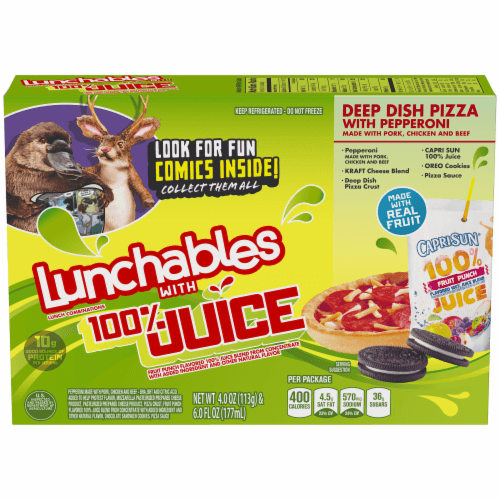 Lunchables Deep Dish Pizza With Pepperoni With 100% Juice