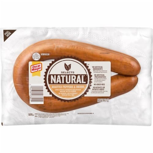 Oscar Mayer Natural Roasted Peppers & Onions Uncured Pork Sausage