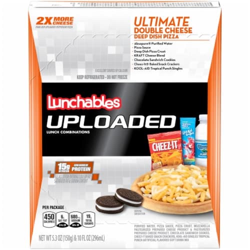 Lunchables Uploaded Ultimate Double Cheese Deep Dish Pizza Lunch Combinations