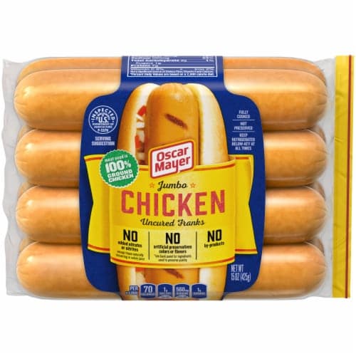 Oscar Mayer Jumbo Uncured Chicken Hot Dogs