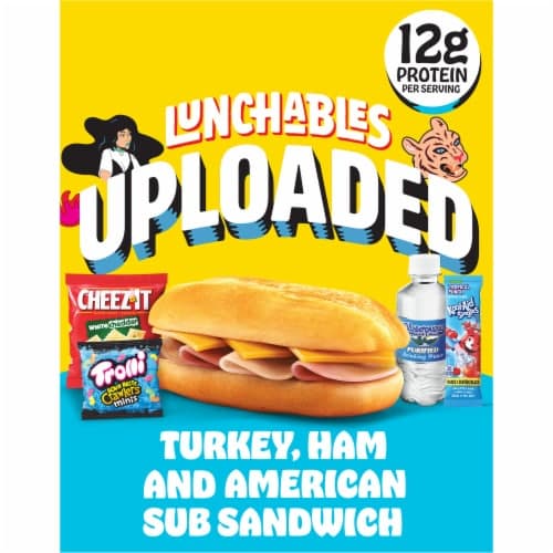 Lunchables Uploaded Turkey Ham And American Sub Sandwich