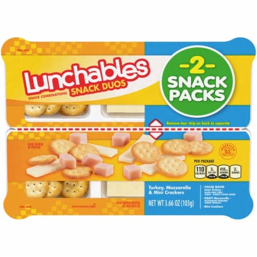 Lunchables Snack Duos Turkey, Mozzarella & Mini Ritz Cracker Snack Packs, Tray