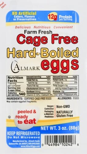 Almark Foods Cage Free Hard-Boiled Eggs