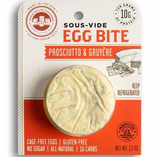 Trois Petits Cochons Sous-Vide Prosciutto And Gruyere Egg Bite
