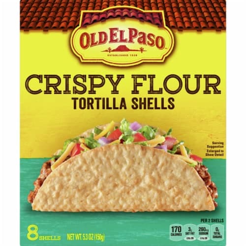 Old El Paso Tortilla Shells, Crispy Flour