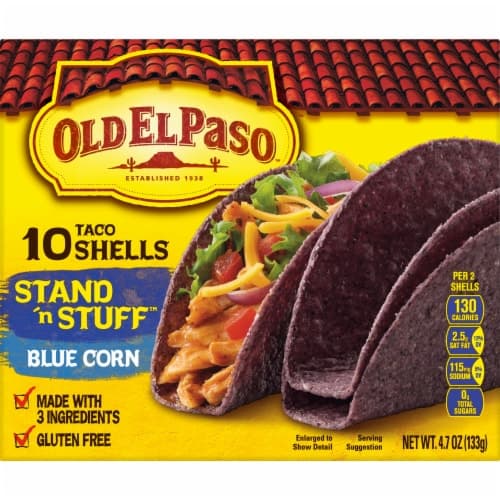 Old El Paso Stand 'N Stuff Taco Shells, Blue Corn