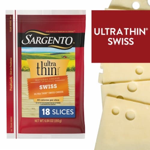 Sargento Cheese Slices Ultra Thin Swiss