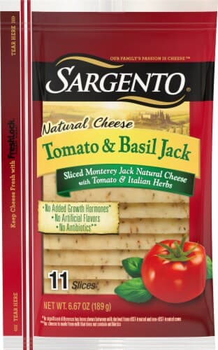 Sargento Sliced Tomato & Basil Jack Natural Cheese