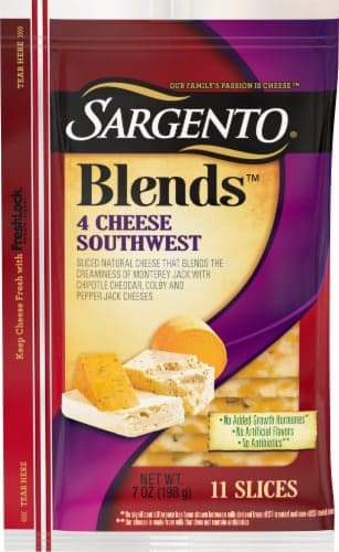 Sargento Blends Sliced 4 Cheese Southwest Cheese