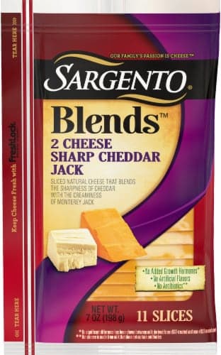 Sargento Blends 2 Cheese Sharp Cheddar Jack Sliced Cheese