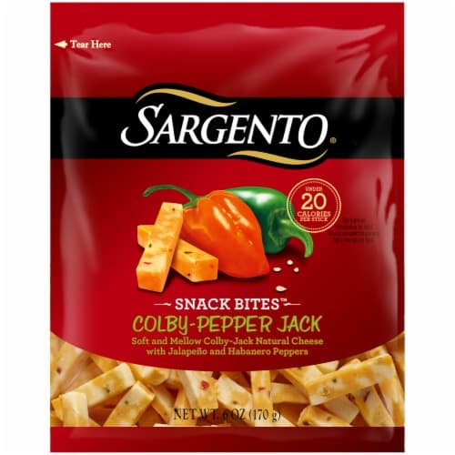 Sargento Cheese, Snack Bites, Colby-Pepper Jack