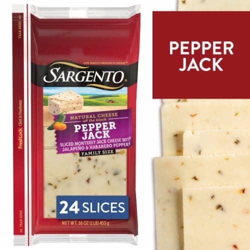 Sargento Cheese Natural Sliced Pepper Jack