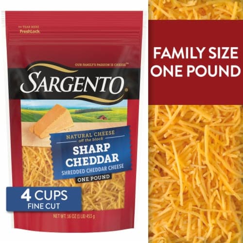 Sargento Sharp Cheddar Shredded Cheese Fine Cut