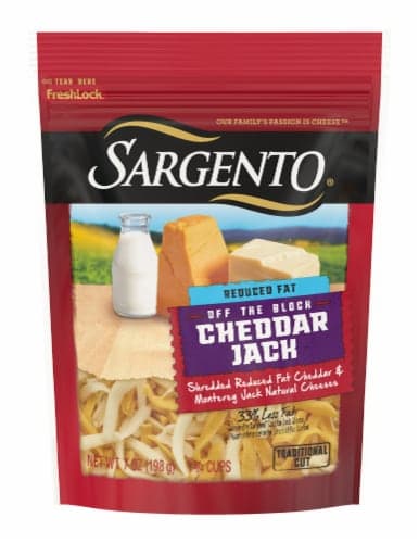 Sargento Reduced Fat Cheddar Jack Shredded Cheese Traditional Cut