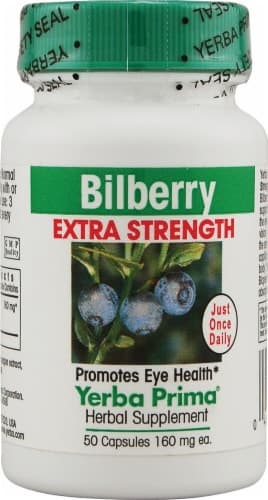 Yerba Prima Bilberry Extra Strength Capsules