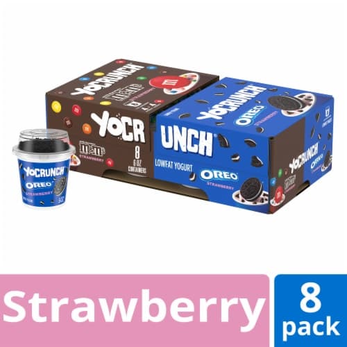 Yocrunch Yogurt Lowfat Strawberry With Oreo Cookies & Cream & M&Ms