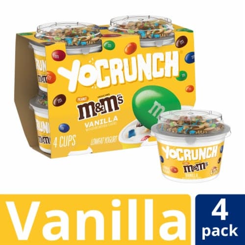 Yocrunch Vanilla Lowfat Yogurt Cups With Crushed Peanut M&Ms