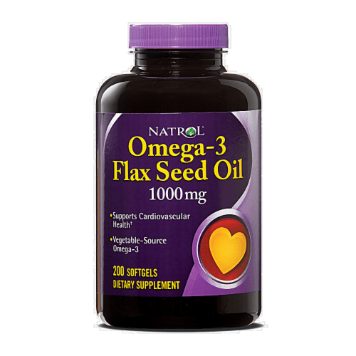 Natrol, Omega-3 Flax Seed Oil, Softgels
