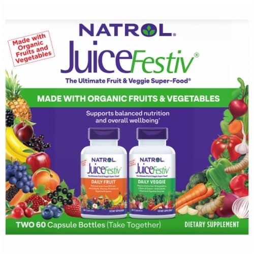 Natrol Juicefestiv Daily Fruit & Daily Veggie Capsules