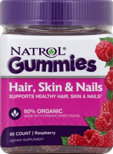 Natrol Hair Skin & Nails Raspberry Flavored Gummies