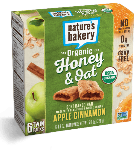 Natures Bakery Organic Honey Oat Apple Cinn Cereal Bar