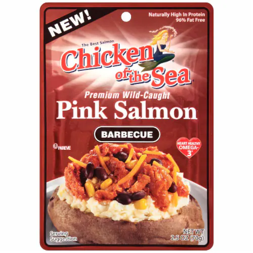 Chicken Of The Sea Salmon, Premium, Wild-Caught, Pink, Barbecue
