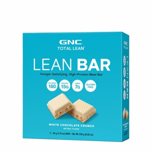 Gnc Total Lean White Chocolate Crunch Lean Bar High-Protein Meal Bar