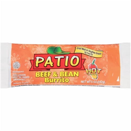 Patio Beef & Bean Burrito, Hot