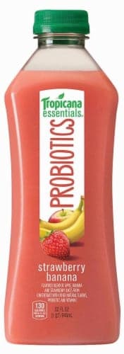 Tropicana Essentials Probiotics 100% Juice, Strawberry Banana