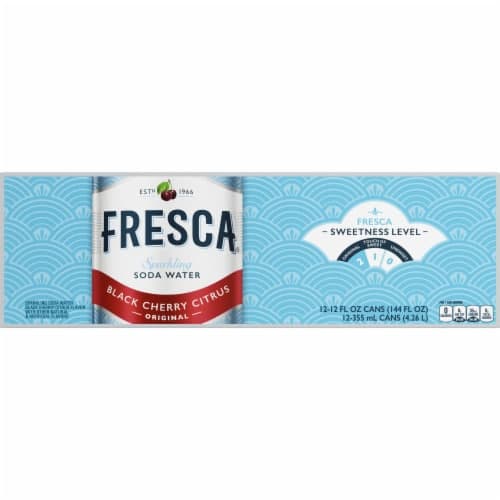 Fresca Soda Flavored Sparkling Sugar Free Zero Calorie Black Cherry Citrus In Can