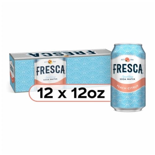 Fresca Soda Flavored Sparkling Sugar Free Zero Calorie Peach Citrus In Can