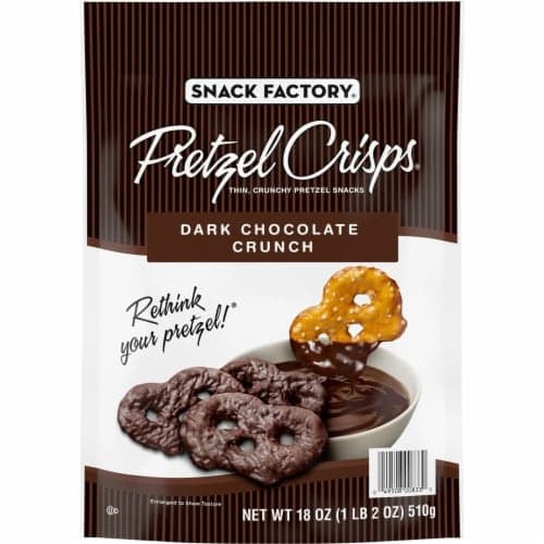 Snack Factory Pretzel Crisps, Dark Chocolate Crunch