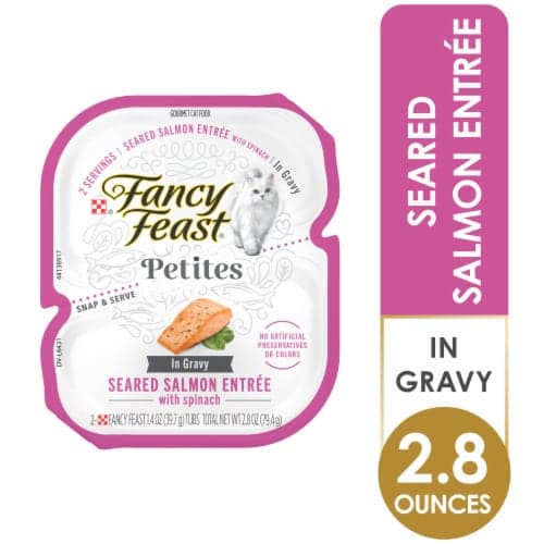 Fancy Feast Petites, In Gravy, Seared Salmon Entree With Spinach