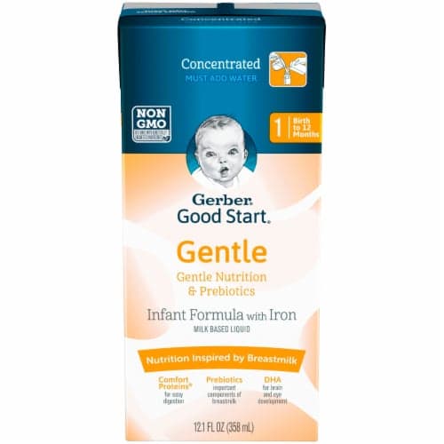 Gerber Gentle Infant Formula, Concentrated, With Iron, 0-12 Months