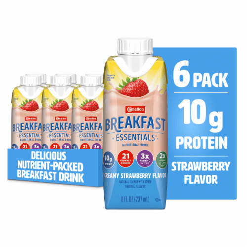 Carnation Breakfast Essentials Nutritional Breakfast Drink Creamy Strawberry Flavor