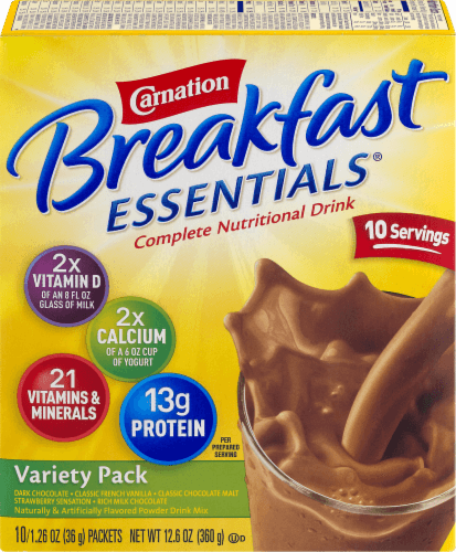 Carnation Breakfast Essentials Variety Pack Complete Nutritional Drink 