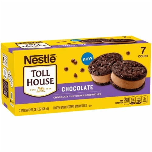 Nestle Toll House Chocolate Chip Cookie Chocolate  Dairy Dessert Sandwiches