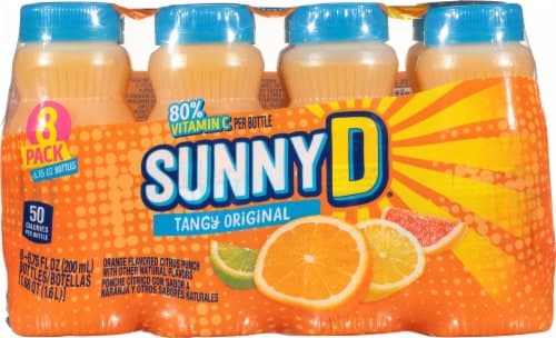 Sunny D Tangy Original Citrus Punch 8- Oz Bottles