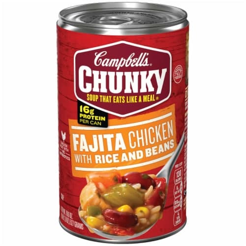 Campbell'S Chunky Fajita Chicken With Rice And Beans Soup