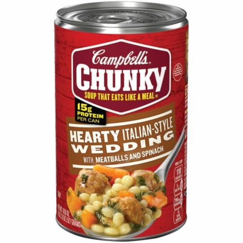 Campbell'S Chunky Hearty Italian-Style Wedding With Meatballs And Spinach Soup