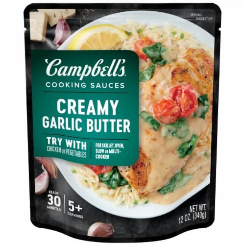 Is it Low Sugar? Campbells Sauces Oven Creamy Garlic Butter Chicken Pouch