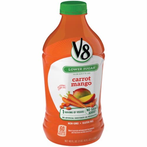 V8 Vegetable & Fruit Beverage, Carrot Mango