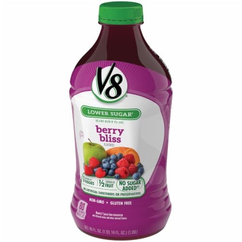 V8 Juice, Berry Bliss Flavored, Lower Sugar