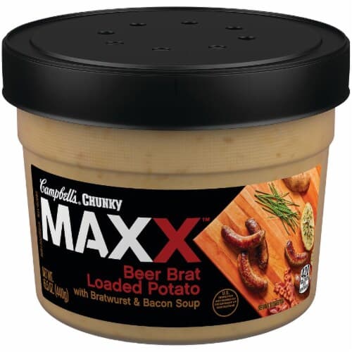 Campbells Chunky Maxx Soup, Beer Brat Loaded Potato, With Bratwurst & Bacon